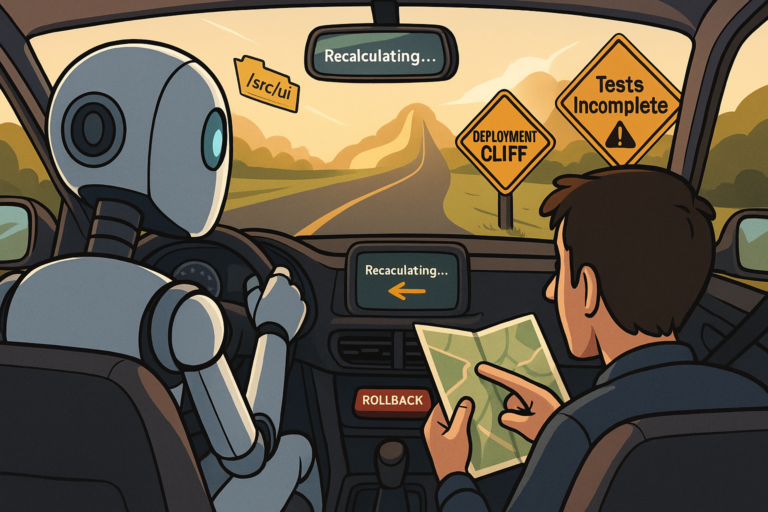 AI at the wheel, dev navigating